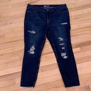 Old Navy Rockstar Distressed High Rise Ankle Jeans